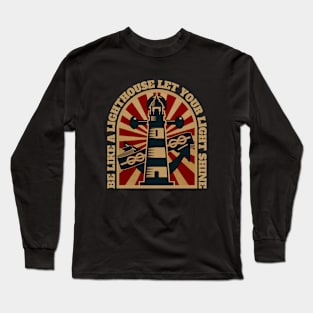 Retro Lighthouse Long Sleeve T-Shirt